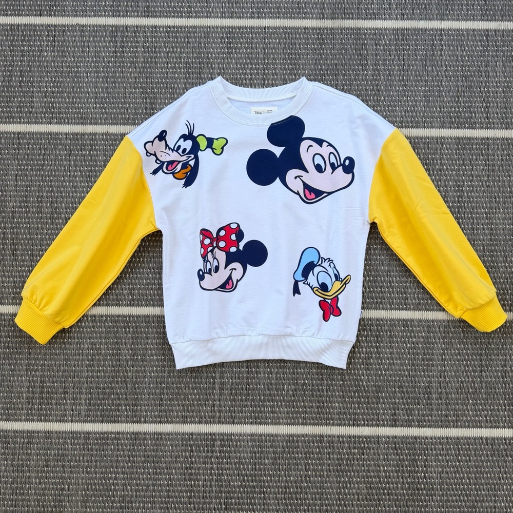 Little Sleepies Disney Mickey’s Clubhouse Drop Shoulder Crewneck Sweatshirt, 6